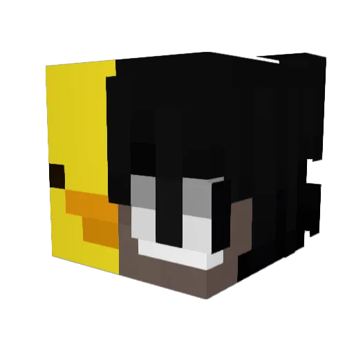 Tarolero Minecraft avatar head, 3D render