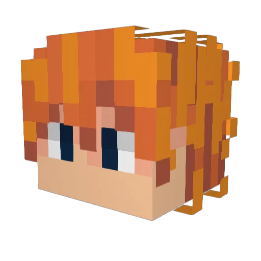 Taroo_07 Minecraft avatar head, 3D render