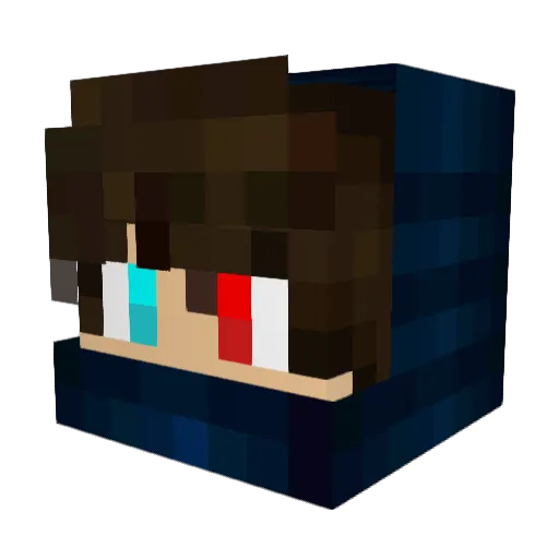 TarqGaMer Minecraft avatar head, 3D render