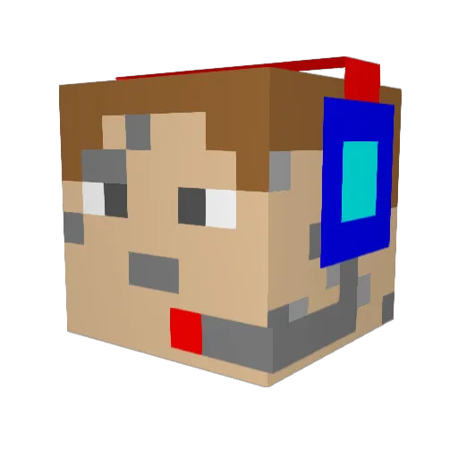Tarriest Minecraft avatar head, 3D render