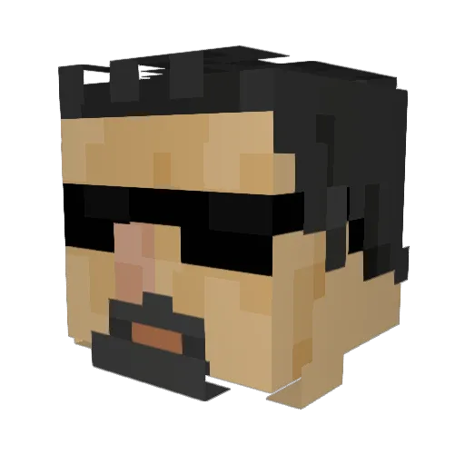TarshWood Minecraft avatar head, 3D render