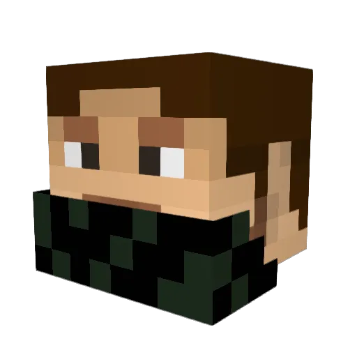 Tarskoo Minecraft avatar head, 3D render