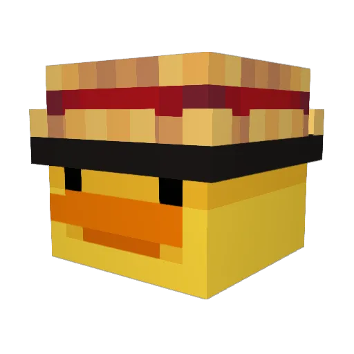 Tartlis Minecraft avatar head, 3D render