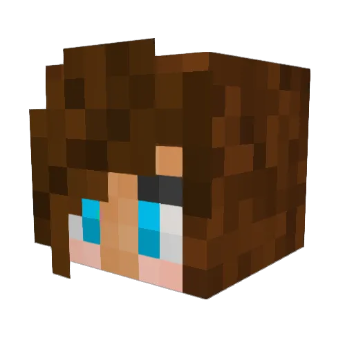 TaruHunter Minecraft avatar head, 3D render