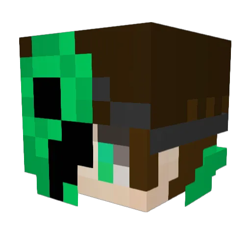 Taru_ZAQ Minecraft avatar head, 3D render