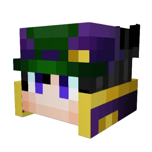 Tarupar Minecraft avatar head, 3D render