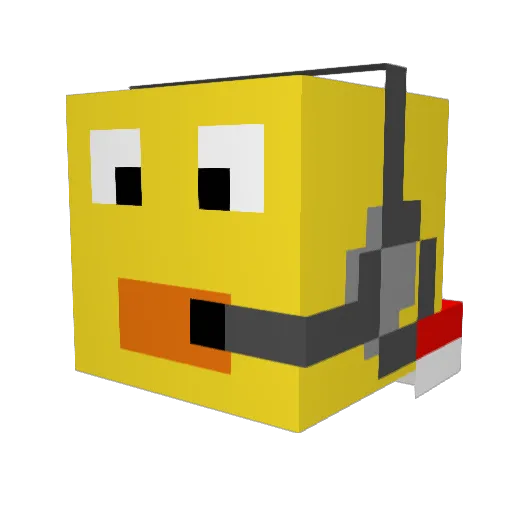 Taruuk Minecraft avatar head, 3D render