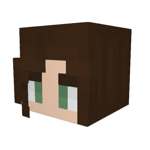 TarynVP Minecraft avatar head, 3D render