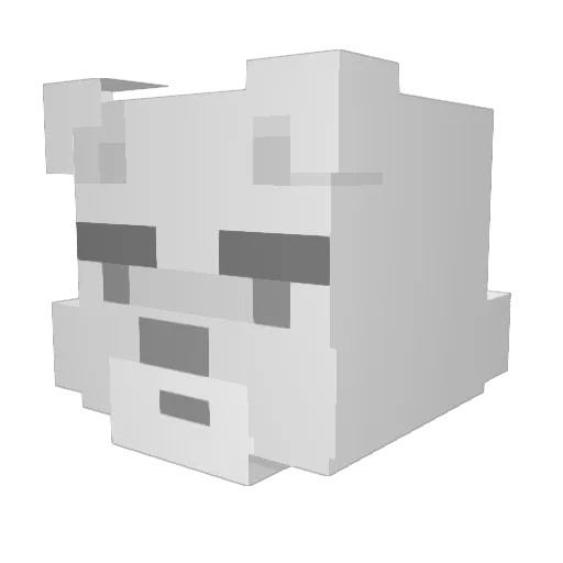 Tasce Minecraft avatar head, 3D render