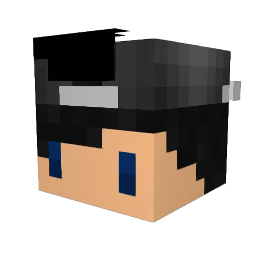 TaserKing Minecraft avatar head, 3D render