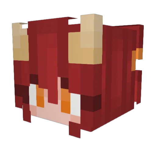 Tash392 Minecraft avatar head, 3D render