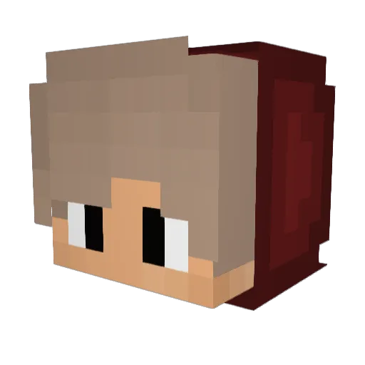 TashL Minecraft avatar head, 3D render
