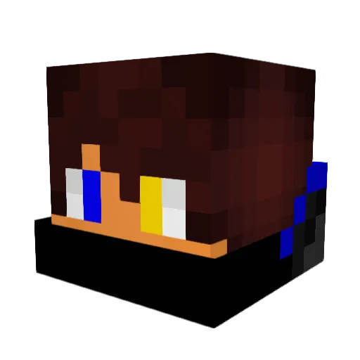 Tasher_229 Minecraft avatar head, 3D render