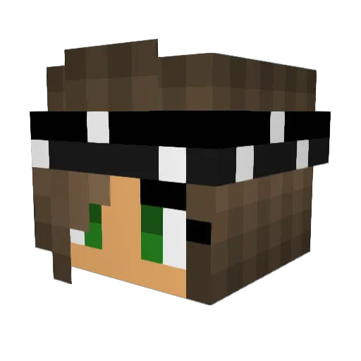 TashieTwilight Minecraft avatar head, 3D render