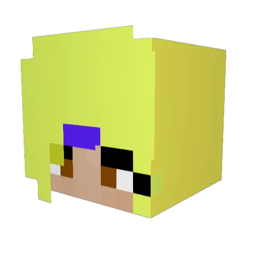 TashuVL Minecraft avatar head, 3D render