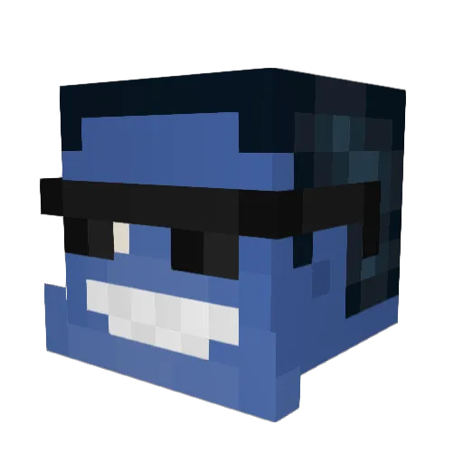Tasionash Minecraft avatar head, 3D render