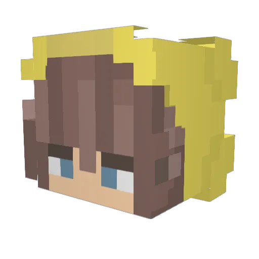 Taska01 Minecraft avatar head, 3D render