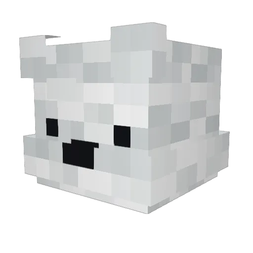 Taskam Minecraft avatar head, 3D render
