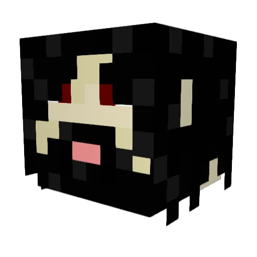 Taskan Minecraft avatar head, 3D render
