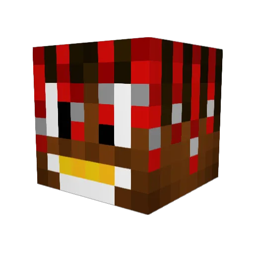 Taskezz Minecraft avatar head, 3D render