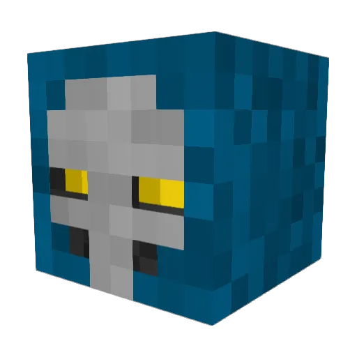 Taskmaster Minecraft avatar head, 3D render
