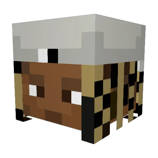 Taskutuss Minecraft avatar head, 3D render