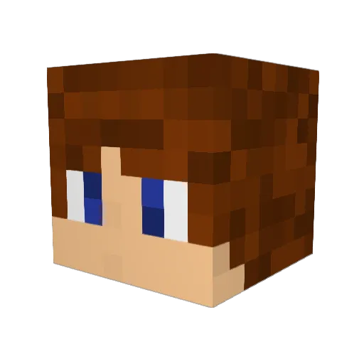 Taslow Minecraft avatar head, 3D render