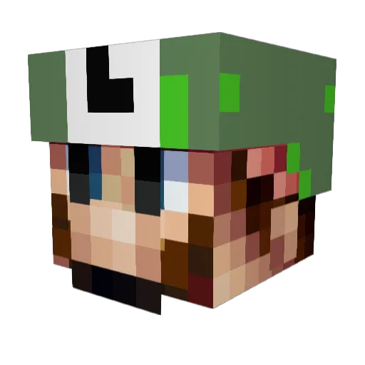 Tastiestbean Minecraft avatar head, 3D render