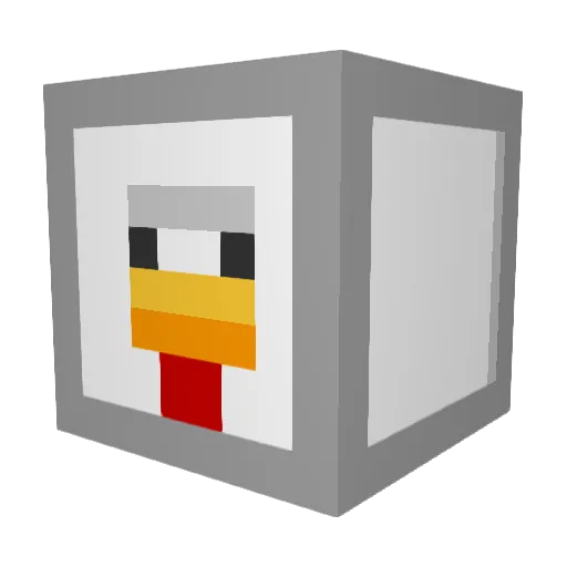 Tastingcolors Minecraft avatar head, 3D render