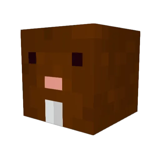 Tastle Minecraft avatar head, 3D render