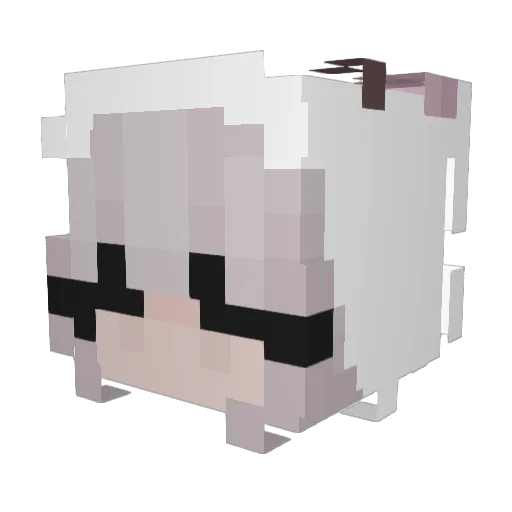 TastyDiva Minecraft avatar head, 3D render