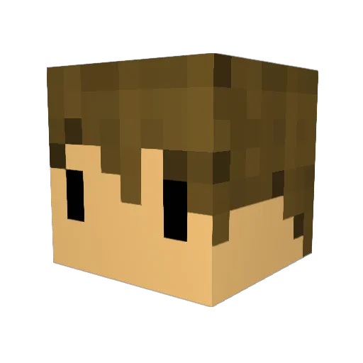 TastyPeaJuice Minecraft avatar head, 3D render