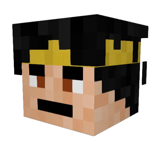 TastyTwix Minecraft avatar head, 3D render