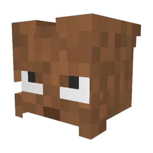 Tastyfigs Minecraft avatar head, 3D render