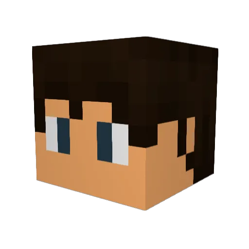 TasweII Minecraft avatar head, 3D render