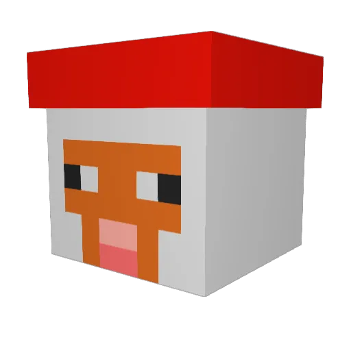 Tat444 Minecraft avatar head, 3D render