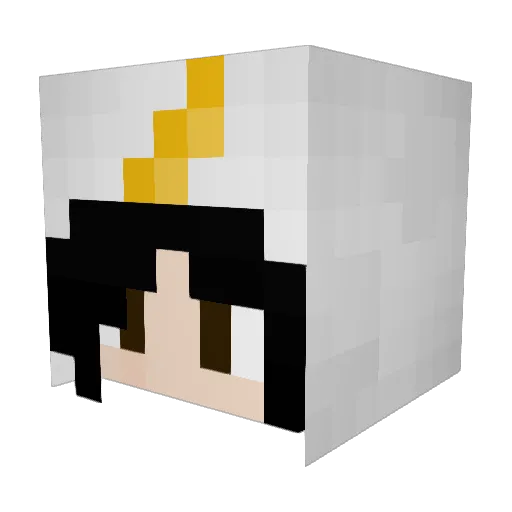 TatR_unicorn Minecraft avatar head, 3D render