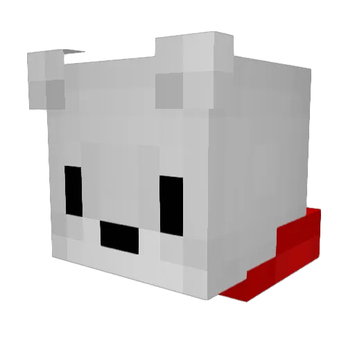 Tatakua Minecraft avatar head, 3D render