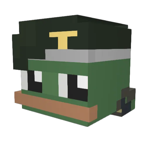 Tatarcha Minecraft avatar head, 3D render