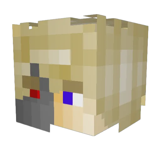 Tatateve22 Minecraft avatar head, 3D render
