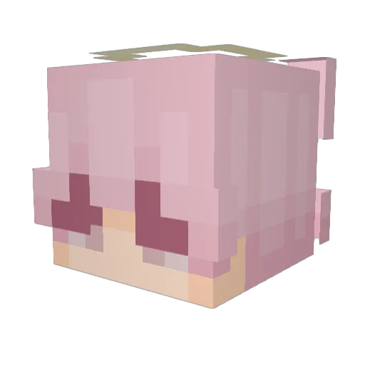 Tatatss Minecraft avatar head, 3D render
