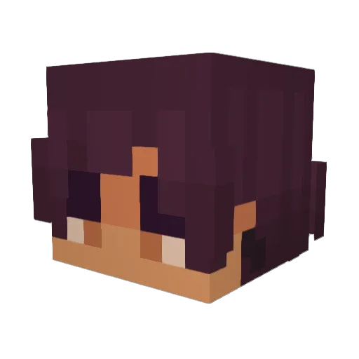 Tatayane Minecraft avatar head, 3D render