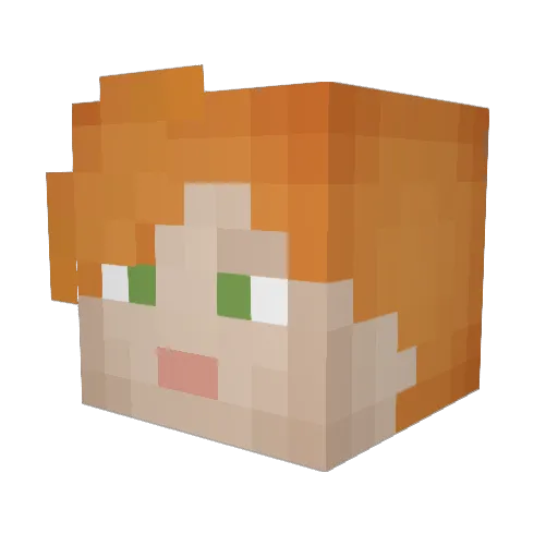 TaterBandit Minecraft avatar head, 3D render