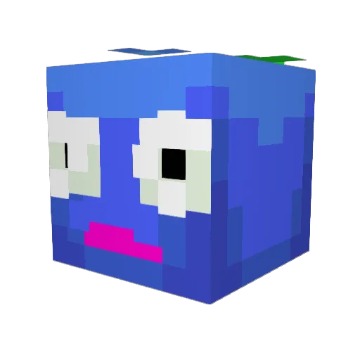 TaterOh Minecraft avatar head, 3D render