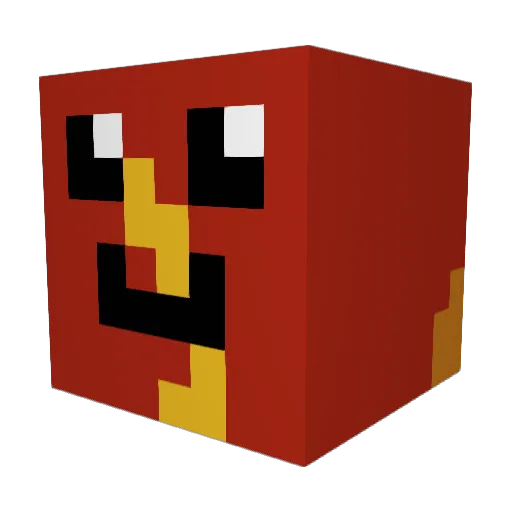 TaterThawt Minecraft avatar head, 3D render