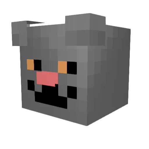 Taterhotz Minecraft avatar head, 3D render