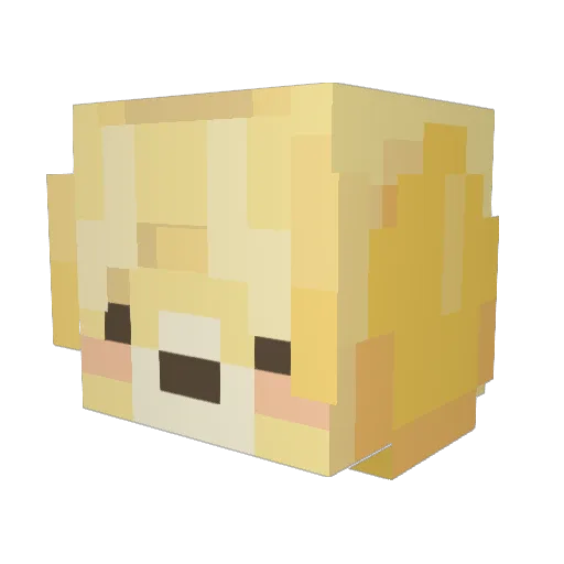 Tatertotgamr Minecraft avatar head, 3D render