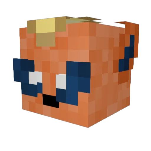 Tatertott33 Minecraft avatar head, 3D render