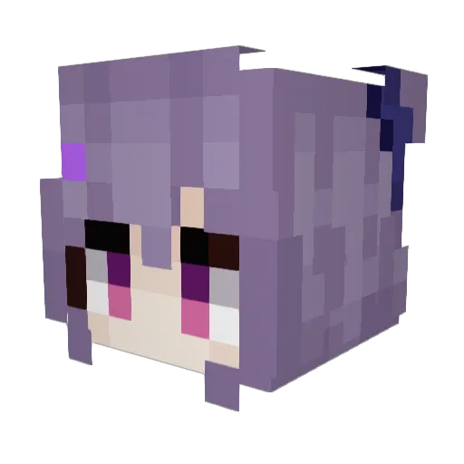 Tatesuia Minecraft avatar head, 3D render