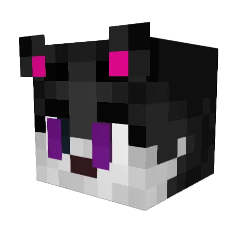 Tatitii Minecraft avatar head, 3D render